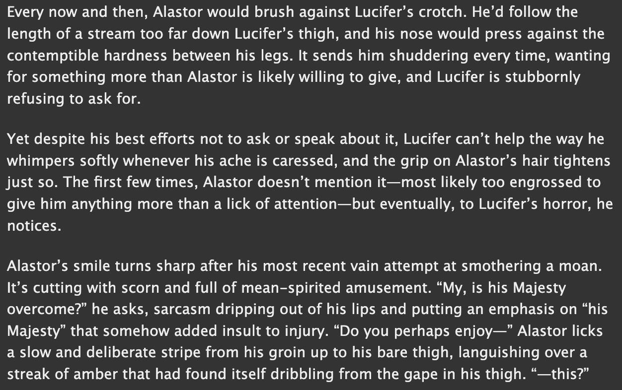 Excerpt from NSFW Fanfiction Sample